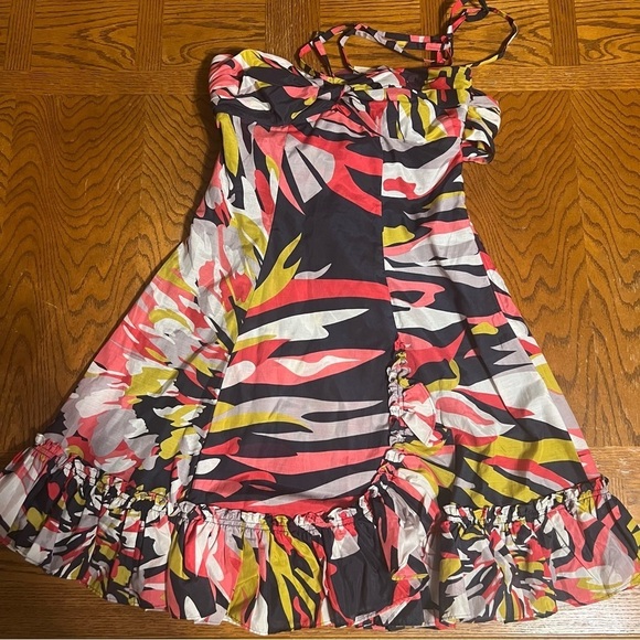 NEW Ted Baker Merus Convertible Silk Blend Halter Ruffle Dress Sz 2 or US 6 - Picture 3 of 14